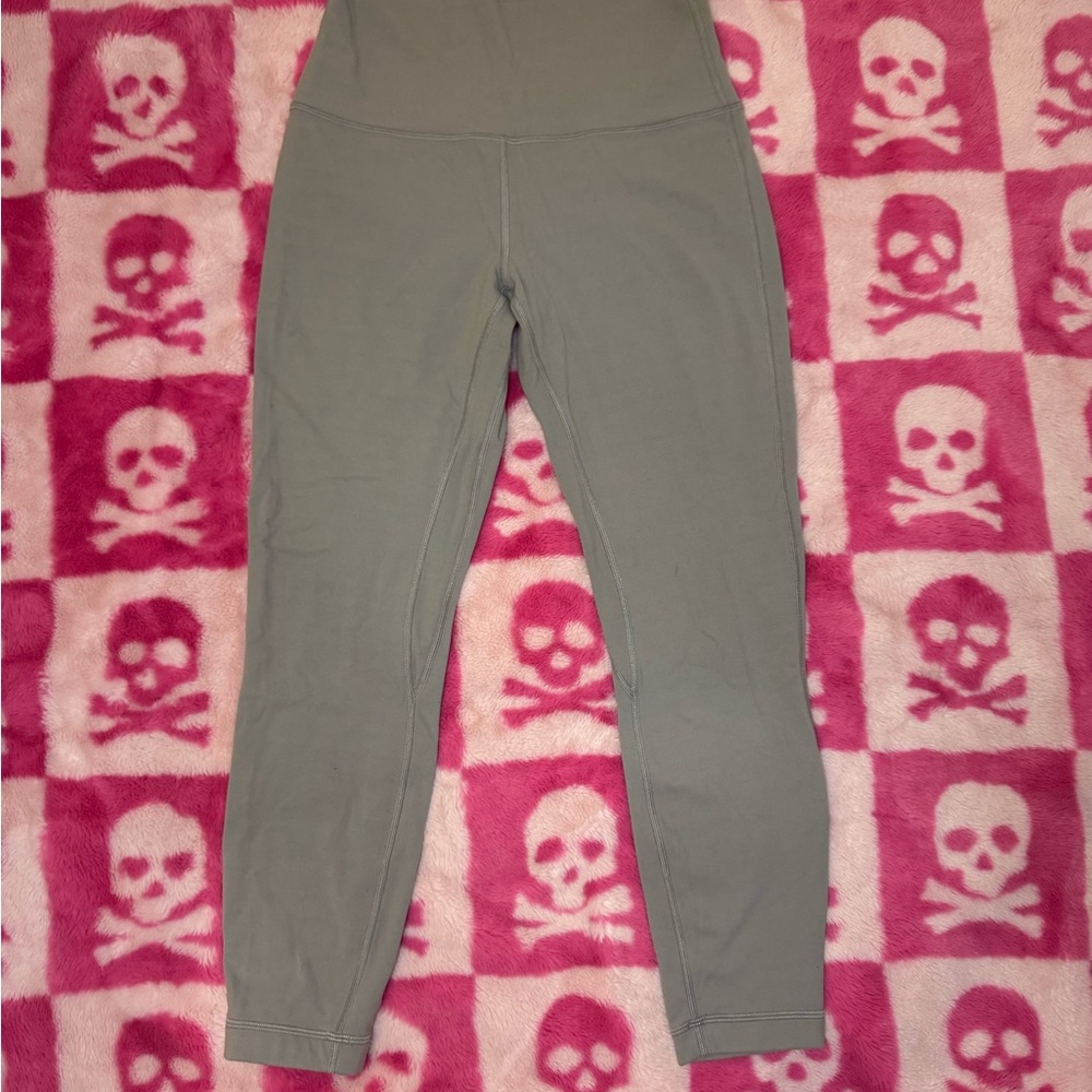 Olive Green High-Waisted Leggings